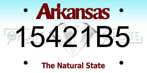 15421B5 Arkansas License Plate