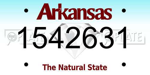 1542631 Arkansas License Plate