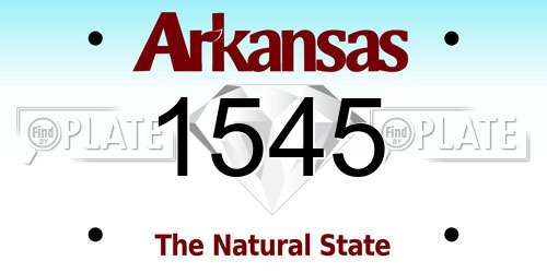 1545 Arkansas License Plate