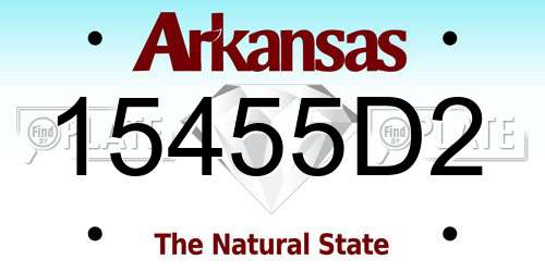 15455D2 Arkansas License Plate