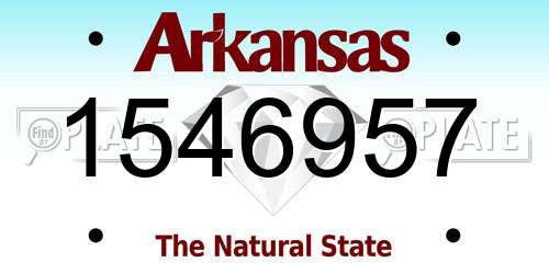 1546957 Arkansas License Plate