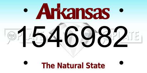 1546982 Arkansas License Plate