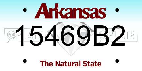 15469B2 Arkansas License Plate