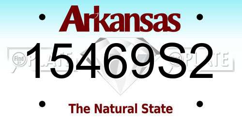 15469S2 Arkansas License Plate