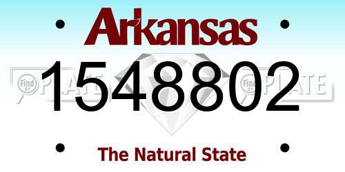 1548802 Arkansas License Plate