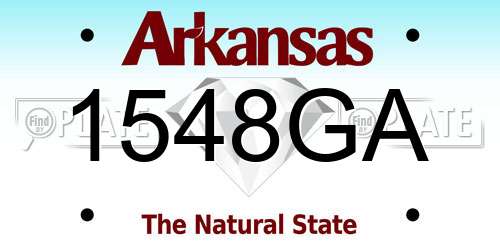 1548GA Arkansas License Plate