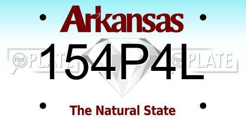 154P4L Arkansas License Plate