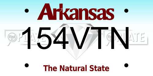 154VTN Arkansas License Plate