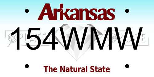 154WMW Arkansas License Plate