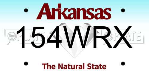 154WRX Arkansas License Plate