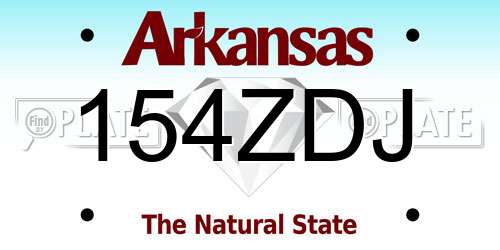 154ZDJ Arkansas License Plate