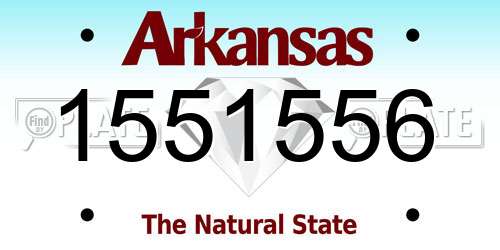 1551556 Arkansas License Plate