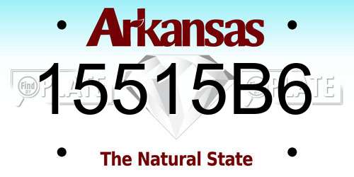 15515B6 Arkansas License Plate