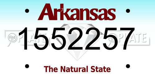 1552257 Arkansas License Plate