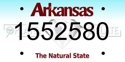 1552580 Arkansas License Plate