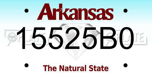 15525B0 Arkansas License Plate