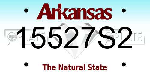 15527S2 Arkansas License Plate