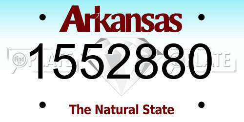 1552880 Arkansas License Plate