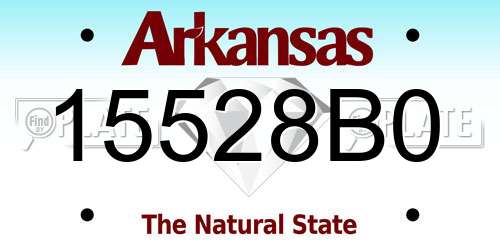 15528B0 Arkansas License Plate