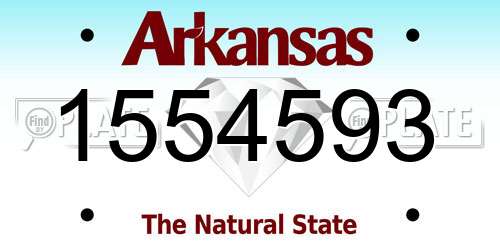 1554593 Arkansas License Plate