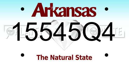 15545Q4 Arkansas License Plate
