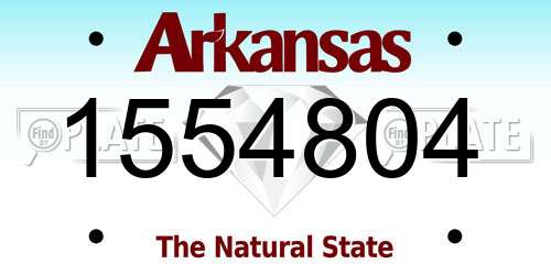 1554804 Arkansas License Plate