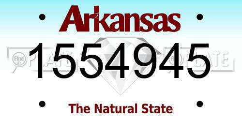 1554945 Arkansas License Plate