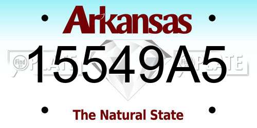 15549A5 Arkansas License Plate