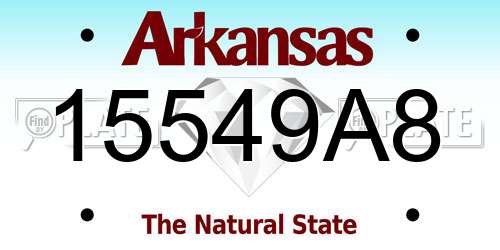 15549A8 Arkansas License Plate