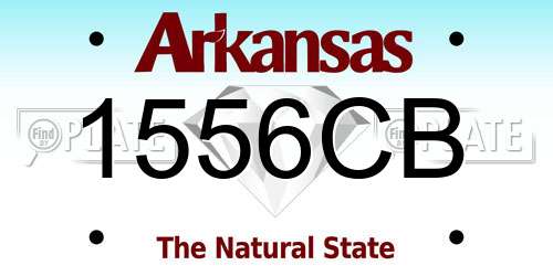 1556CB Arkansas License Plate