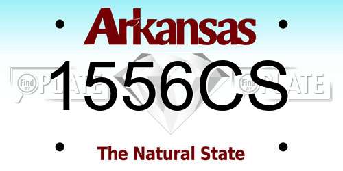 1556CS Arkansas License Plate