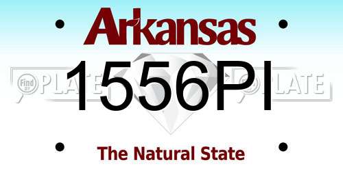 1556PI Arkansas License Plate