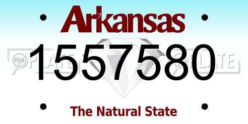1557580 Arkansas License Plate