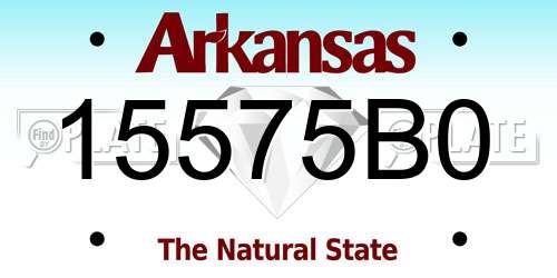 15575B0 Arkansas License Plate