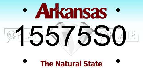 15575S0 Arkansas License Plate