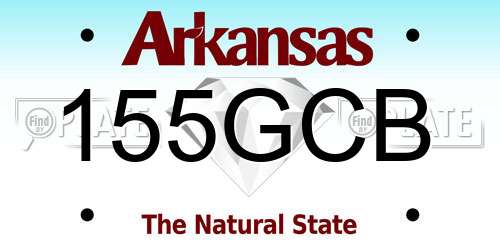 155GCB Arkansas License Plate