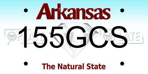 155GCS Arkansas License Plate
