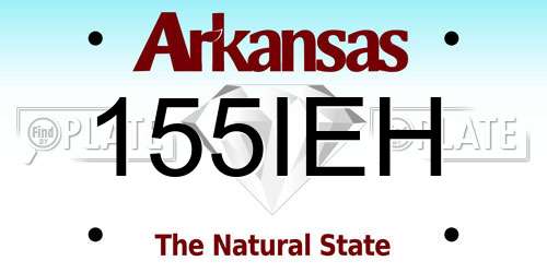 155IEH Arkansas License Plate