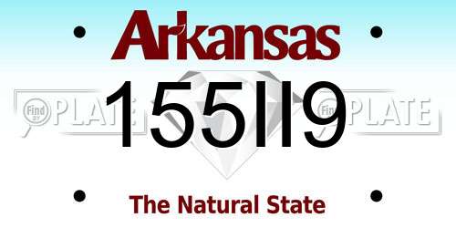 155II9 Arkansas License Plate