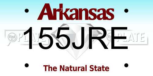 155JRE Arkansas License Plate