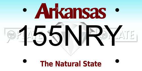 155NRY Arkansas License Plate