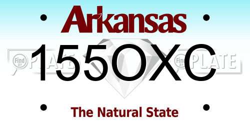 155OXC Arkansas License Plate