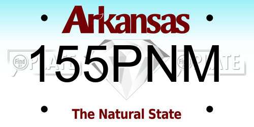 155PNM Arkansas License Plate