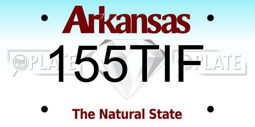 155TIF Arkansas License Plate