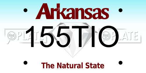 155TIO Arkansas License Plate