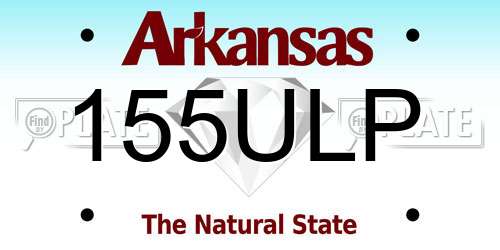 155ULP Arkansas License Plate