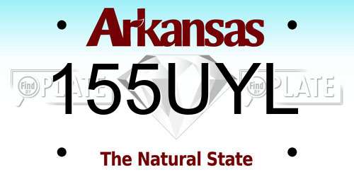 155UYL Arkansas License Plate