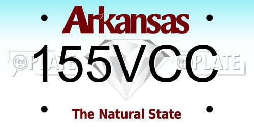 155VCC Arkansas License Plate
