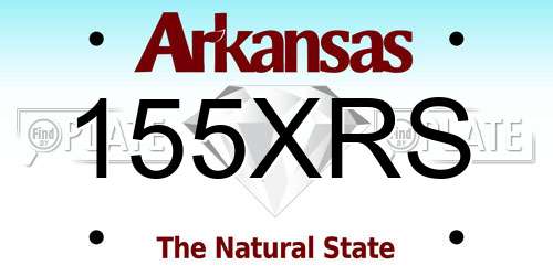 155XRS Arkansas License Plate