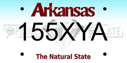 155XYA Arkansas License Plate